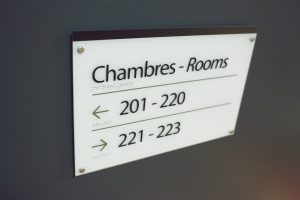 signalétique numéro de chambre d'hôtel