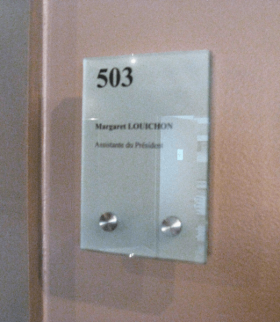 Plaque de porte entreprise