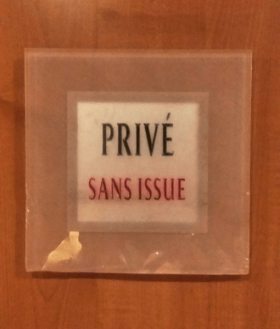 Plaque de porte privé sans issue